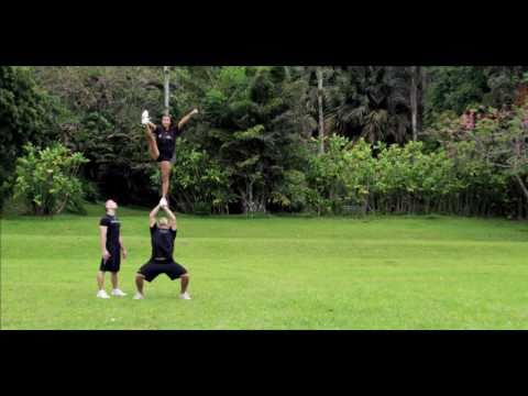 College Cheerleading Partner Stunts Amaze